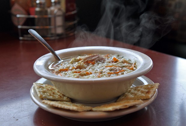 Chicken rice soup at Gingham's